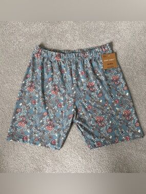 🔥🆕🔥 Just Cozy Floral Biker Shorts Blue Pink Boho Pattern Size XL